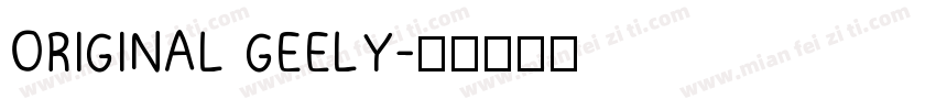 ORIGINAL GEELY字体转换